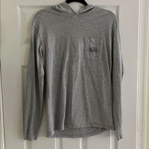 Vineyard Vines Gray Long Sleeve Hooded football Tee
